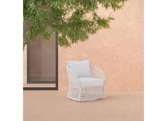 Azzurro Living Cape Town Swivel Club Chair + Polar Cushion - Lifestyle