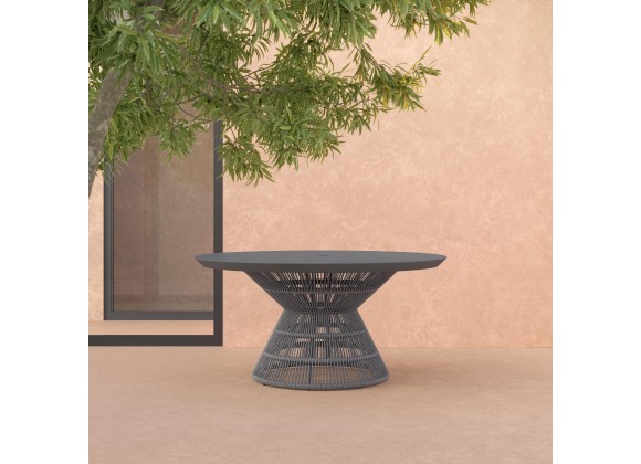 Azzurro Living Captiva Dining Table in Charcoal Frame - Lifestyle