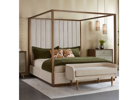 Sunpan Sammy Bench Cream Sky - Lifestyle