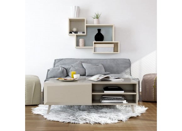 Anderson Teak Altus 43" Coffee Table Gloss In Grey - Front Liefstyle