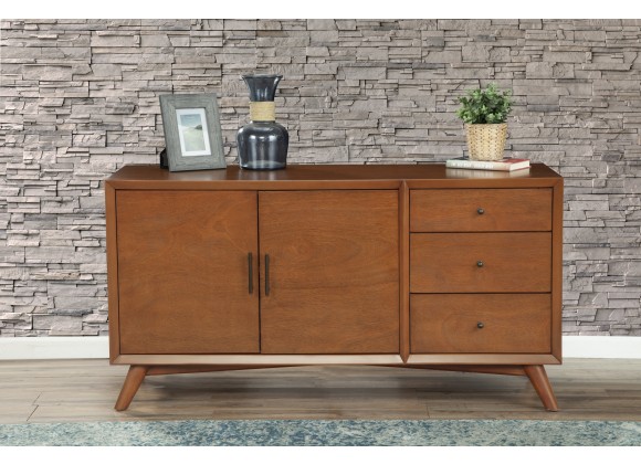 Alpine Furniture Flynn Sideboard in Acorn - Lifestyle 2