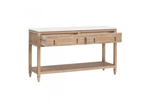 Essentials for Living Emerie 2-Drawer Entry Console - Front Side Opened Angle