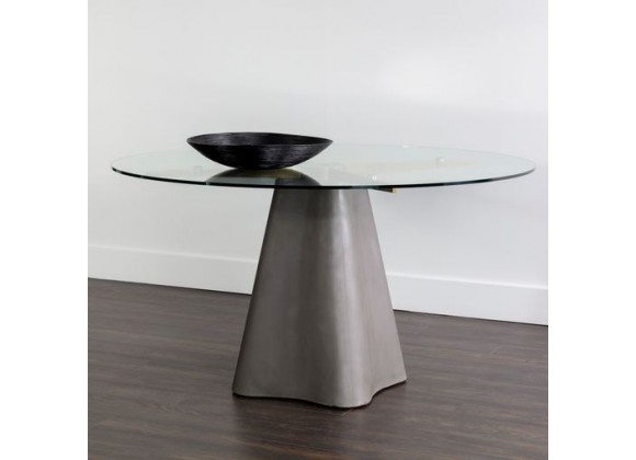 Sunpan Moda Dining Table 55'' Grey / White - Lifestyle