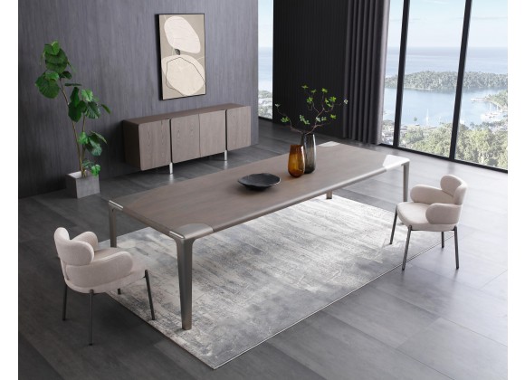 Dining Armchair in Taupe- Lifestyle