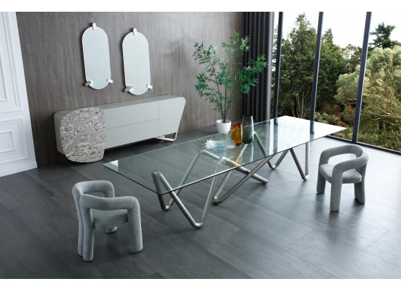 Mirage Dining Armchair in Dark Gray-Lifestyle