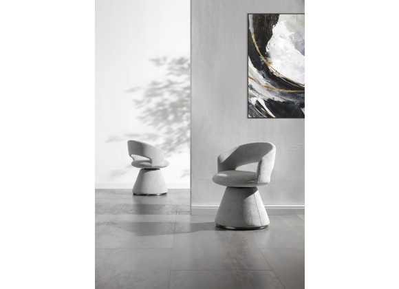 Portofino Swivel Dining Armchair in Dark Gray- Lifestyle 1
