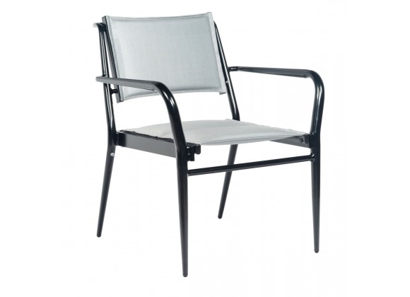 Woodard Daytona Padded Sling Dining Armchair - Angled