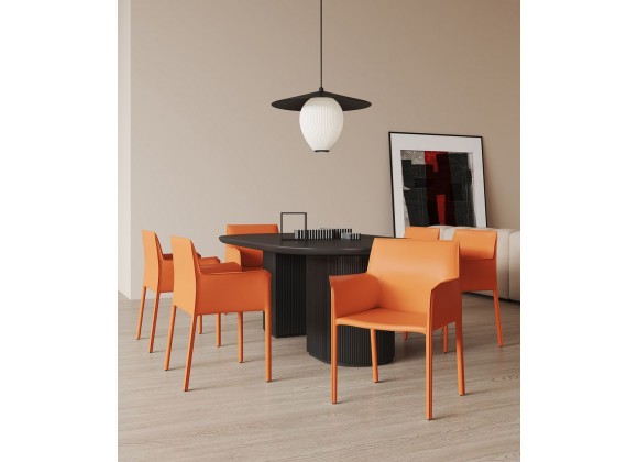 Manhattan Comfort Paris Coral Saddle Leather Armchair