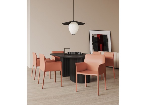 Manhattan Comfort Paris Clay Saddle Leather Armchair