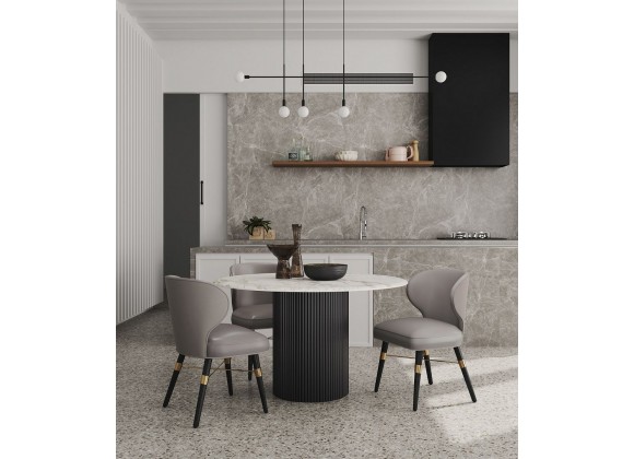Manhattan Comfort Strine Velvet Dining Chair 