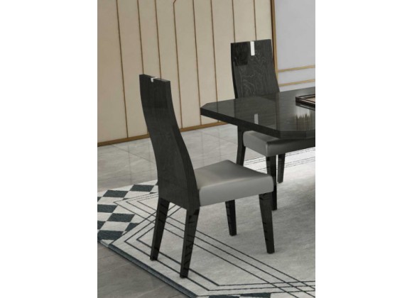 Los Angeles Dining Chair High Gloss Grey - Lifestyle
