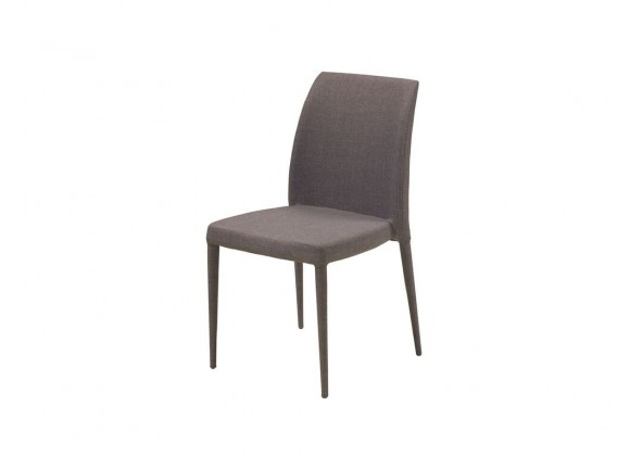 Stax Stackable Dining Chair Dark Grey Fabric with Fabric Upholstered Metal Legs - 