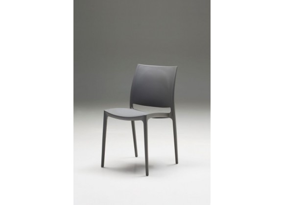 Vata Dining Chair Grey Polypropylene Dining Chair