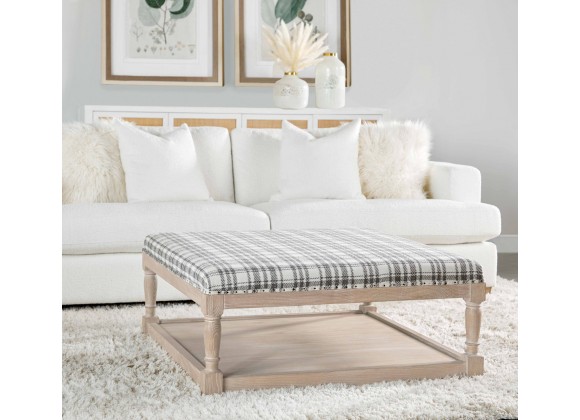 Essentials For Living Dean 92" California Casual Sofa - Performance Boucle Snow, Natural Gray Oak -  Lifestyle