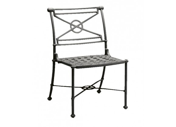 Woodard Delphi Dining Side Chair with Optional Cushion - Angled