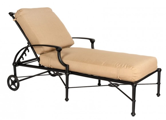 Woodard Delphi Adjustable Chaise Lounge - Angled View