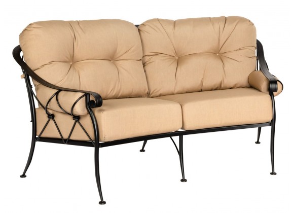 Woodard Derby Crescent Love Seat - Angled