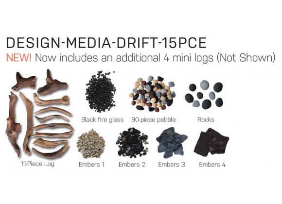 DRIFT 15 Piece Log Set with Deluxe Media Kit
