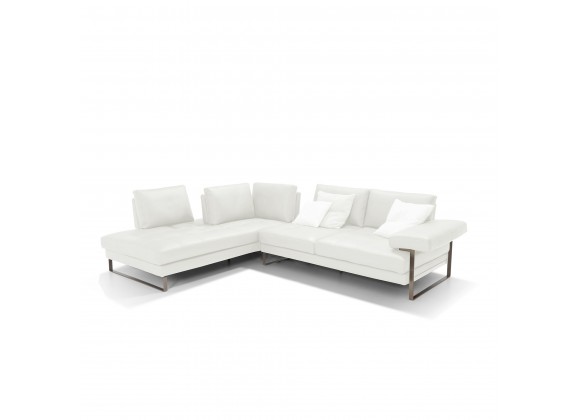 Bellini Modern Living Viviana Sofa Leather Left Hand Facing in White CAT 35. COL 35612 - Front Angle