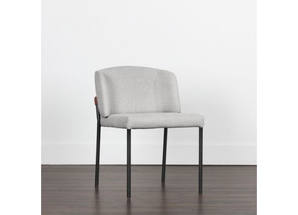 Sunpan Pearce Dining Chair Light Grey-Bravo Cognac - Front Side Angle