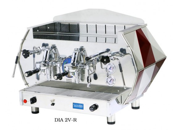 La Pavoni Bar T Series 2 Group Commercial Espresso Machine, Red