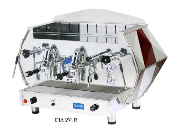 Commercial Volumetric Espresso Machine in Black Side Panels - 2V