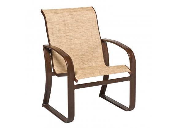 Woodard Cayman Isle Sling Dining Armchair - Angled