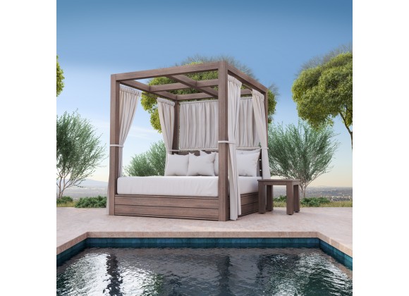Laguna Resort King Daybed in Canvas Flax, No Welt - Lifestyle