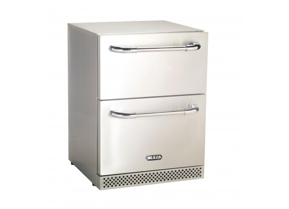 Bull BBQ Premium Double Drawer Refrigerator - Angled and Closed