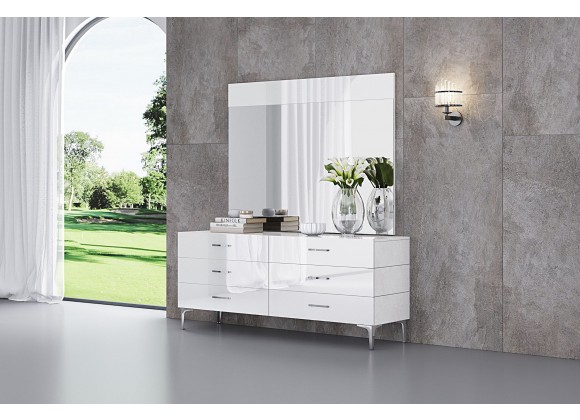Diva Dresser Double In High Gloss White - Lifestyle