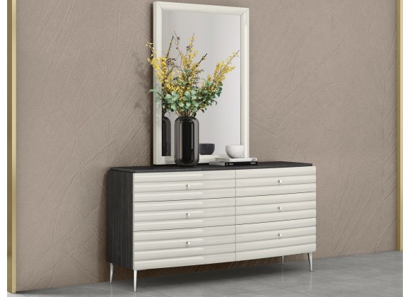 Whiteline Modern Living Pino Dresser In High Gloss Dark Grey Angley - Lifesytle 1