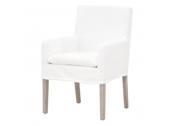 Essentials For Living Drake Slipcover Armchair - Front Side Angle