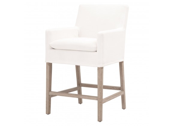 Essentials For Living Drake Slipcover Counter Stool - Front Side Angle