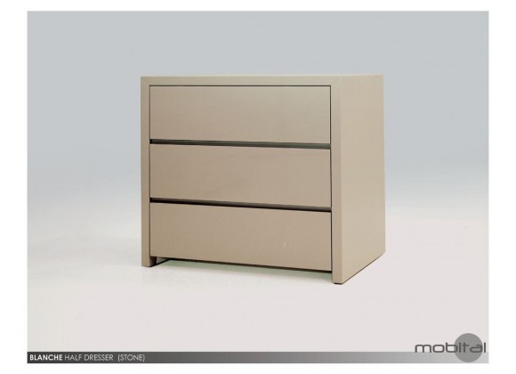 Blanche Half Dresser High Gloss Stone