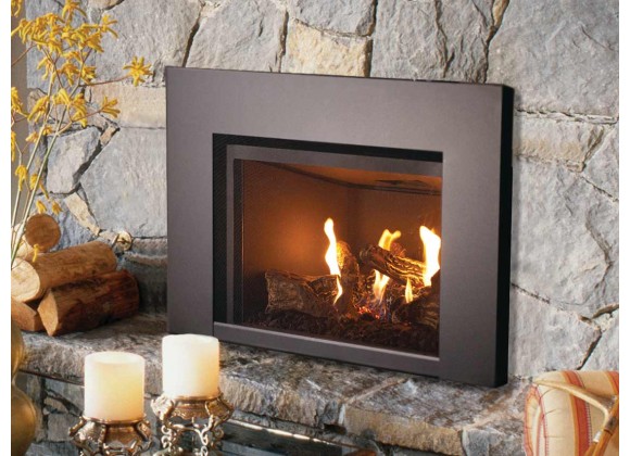 Superior Fireplaces 27" Med DV With Gas Insert and Electronic Ignition - Lifestyle