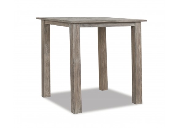 PubTable in Coastal Teak - Front Side Angle