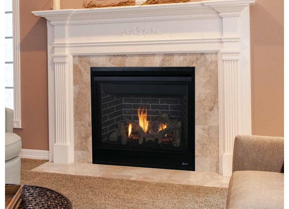 Superior Fireplaces 35" DV With Electronic/Millivolt Ignition and Top/Rear Vent