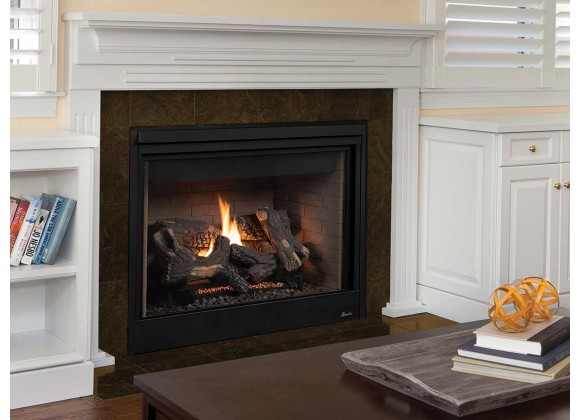 Superior Fireplaces 40" Direct-Vent With Electronic Ignition And Black Interior - Lifestyle