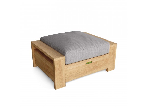 Anderson Teak Madera Ottoman - Grey - Angled