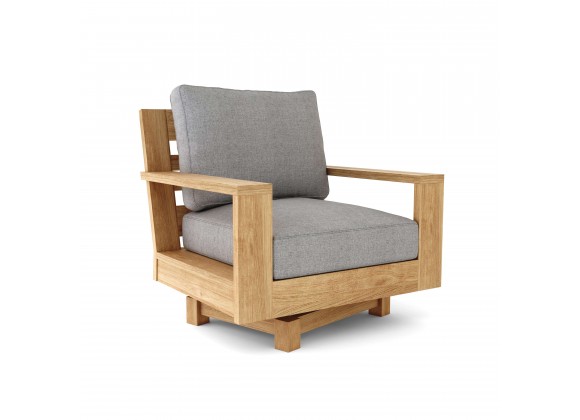 Anderson Teak Madera Swivel Armchair - Angled