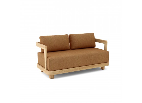 Anderson Teak Granada Deep Seating Loveseat - Teak - Angled View