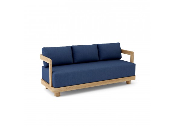 Anderson Teak Granada Deep Seating Sofa - Navy - Angled