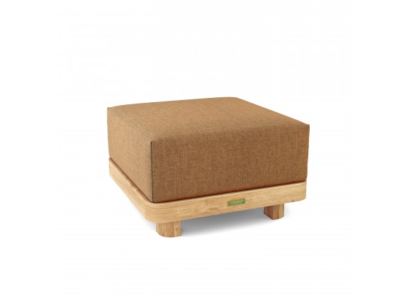 Anderson Teak Granada Ottoman - Natural - Angled