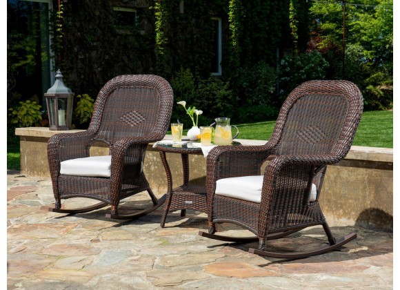 Tortuga Outdoor Sea Pines 3Pc Rocker & Table Set - Java