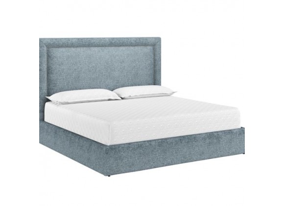 Sunpan Nylah Bed King Bergen French Blue - Front Side Angle