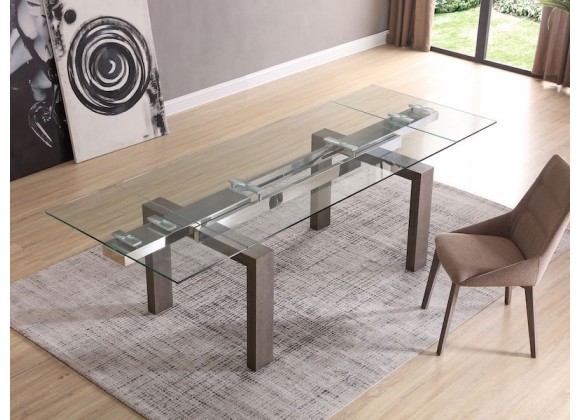 Whiteline Modern Living Davy Extendable Dining Table - Grey Oak