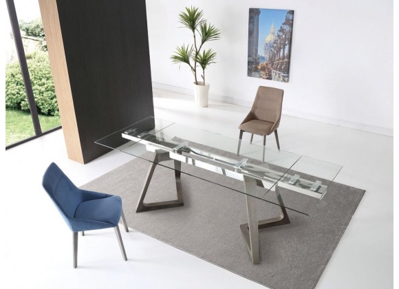 Delta Extendable Dining Table - Grey - Lifestyle
