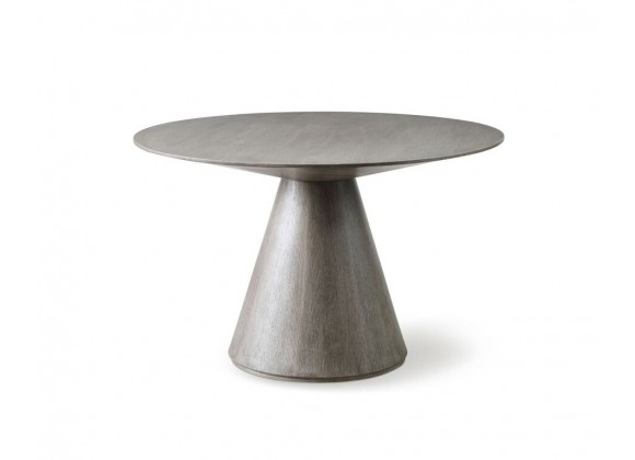 Kira Round Dining Table In Gray Oak Top