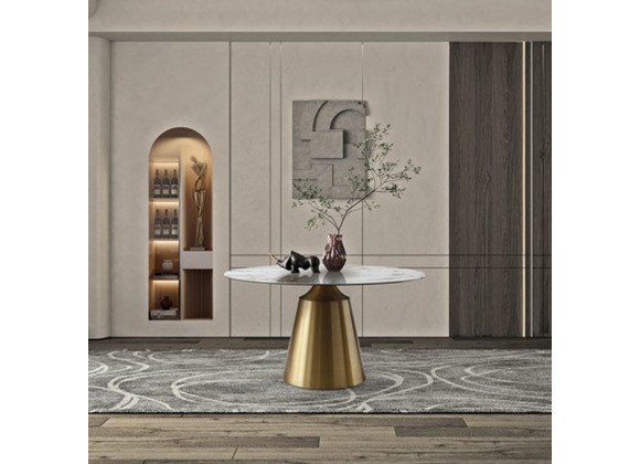 Whiteline Modern Living Charlotte Round Dining Table - Lifestyle