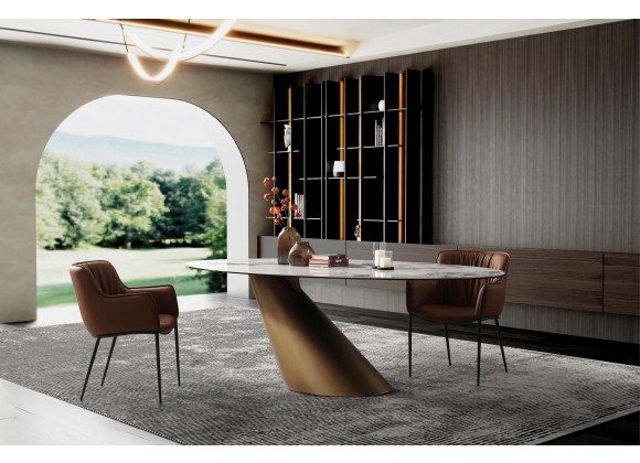 Alondra Dining Table in Bronze-Lifestyle